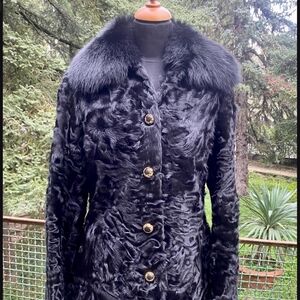 ✨️VINTAGE " RARE " from Italy  Dolce & Gabbana Genuine Lamb Shearling Fall Coat